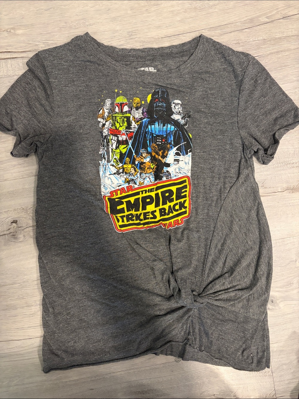 Star Wars Kids Short Sleeve Tee - Gray with Multi-Color Graphic